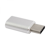 Adapter XQISIT USB - C na Micro USB – Srebrna KP36428