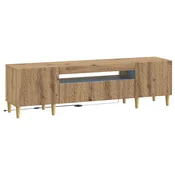 vidaXL LED TV omarica Artisan hrast Inženirski les