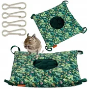 VISEČA MREŽA z minko TUNELNA HIŠA Glodalec Morski prašiček Degu 30x30 cm ZELENA