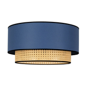 Stropna luč BOHO 1xE27/15W/230V modra/ratan