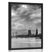 Plakat edinstveni London v črnobeli varianti - 40x60 silver