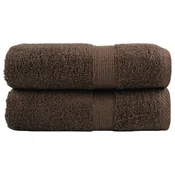 vidaXL Premium brisače za pranje SOLUND 2 kosa rjave 30x30 cm 600 g/m2