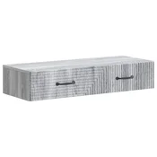 Vidaxl Stenska stranska miza Siva Sonoma 87,5 x 34,5 x 17 cm