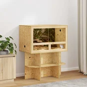 vidaXL Osnova za terarij Rjava 80 x 50 x 50 cm OSB