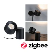 Paulmann Puric Pane ZigBee namizna svetilka višine 16 cm - Dnevna soba/jedilnica - Sodobni - črna - Kovina