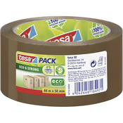TESA lepilni trak Tesa Tesapack Eco & Strong, 58154, (D x Š) 66 m x 50 mm, rjav, PP, 1 kolut