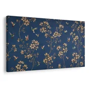 Slika kolibriji med zlatimi cvetovi - 150x100