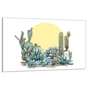 shumee Steklena zaščita za kuhalno ploščo 80x52 Cactus