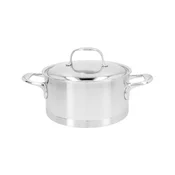 Saucepan with lid, 20 cm / 3 l, Atlantis range, stainless steel - Deme