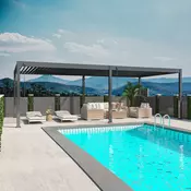 Bioklimatska pergola Antares — Samostoječa/4 x 8/Antracit/Ročni