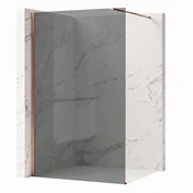 Stena za prhanje Rea Flexi Grey/Brush Copper 80