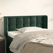 Vidaxl vidaXL Vzglavje s krilci temno zeleno 103x16x78/88 cm žamet