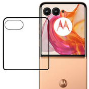 Premium 3D Full Body zaščitno steklo za zadnji zaslon Motorola Razr 50 Ultra - črno