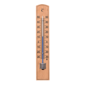 Sobni/zunanji termometer iz lesa 20x3,5cm poslikan MINI II