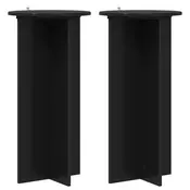 Stalak za biljke 2 pcs Crna 40 x 40 x 80 cm Konstruirano drvo