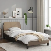 Okvir za krevet Dover cappuccino 90x200 cm umjetna koža