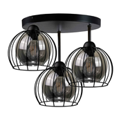 Plafonski luster SOLO BLACK 3xE27/60W/230V precnik 30 cm