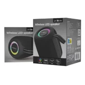 SPK-BT-LED-05-BK Gembird Portable Bluetooth RGB LED TWS speaker, 8W, BT, FM, USB, Handsfree, Black