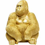 Meblo Trade Ukrasna Figura Monkey Gorilla XL Gold 60x55x76h cm