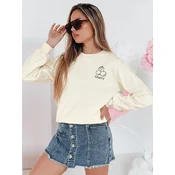 Bluza damska masełko oversize z haftem CHERSOFT ecru Dstreet