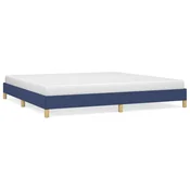 Vidaxl Posteljni okvir brez vzmetnice moder 200x200 cm blago