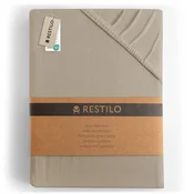 Svetlo rjava napenjalna rjuha iz jerseyja 120x200 cm Amber – Restilo