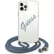 Guess iPhone 12 Pro Max 6,7 blue hardcase Script Vintage (GUHCP12LCRTVSBL)