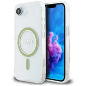 1 to 3 Guess Ovitek Iml Krog Z Bleščicami Za Iphone 16E Za Magsafe Prozoren
