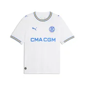 PUMA Funkcionalna majica OM Home azur / limonino-rumena / bela