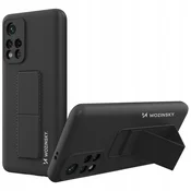 WOZINSKY Silikonski ovitek Wozinsky Kickstand Case s stojalom za Xiaomi Redmi Note 11S/Note 11 črne barve