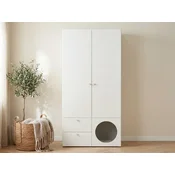 Garderobna omara Tornolo 110 (Bela + Siva)