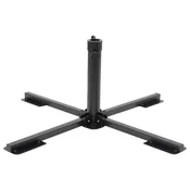 Sklopiva baza za suncobran za stup O 38/48 mm sjajna crna celik