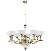 Casa Padrino luxury baroque crystal chandelier brass with patina/white A 88 cm