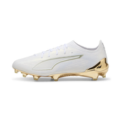PUMA ULTRA 6 ULTIMATE FG Football Boots Unisex, Shoes, White/Metallic Gold/Black, 43