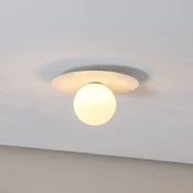 TK Lighting Stropna svetilka Pixie, bela, steklo, O 25 cm, krogla, G9 - Dnevna soba/jedilnica - Sodobni - bel, opal - Kovina
