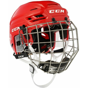 CCM Hokejska kaciga Tacks 210 Combo SR Crvena M