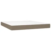 Vidaxl Vzmetnica z žepkasto vzmetjo srednje trdote taupe 160x190x20 cm blago