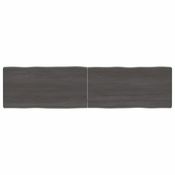 Greatstore Mizna plošča temno siva 160x40x6 cm obdelana trdna hrastovina