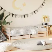 Vidaxl vidaXL Otroški posteljni okvir s predali 90x190 cm masiven bor