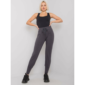 Graphite sweatpants with zippers Cindy RUE PARIS