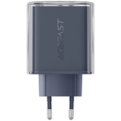 Wall charger Acefast A45, 2x USB-C, 1xUSB-A, 65W PD (grey)