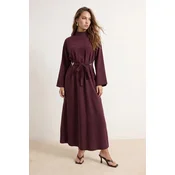 Trendyol Modest Ženska haljina Tctss26Eb00175, Bordo