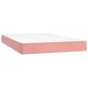 Vidaxl Vzmetnica z žepkasto vzmetjo srednje trdote roza 120x210x20 cm žamet