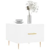 shumee Klubske mizice 2 kosa bele 50x50x40 cm inženirski les
