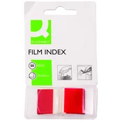 Samolepilni lističi  25x43mm 50 listov film polprozoren Q-Connect KF03633 rdeči