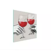 shumee STEKLENA ZAŠČITNA PLOŠČA ZA ŠTEDILNIK ZA VINO 50x52