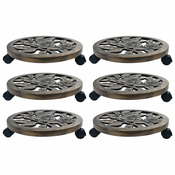 Kolica za biljke 6 kom broncana 38 cm plasticna