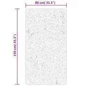 Tepih HUARTE kratkih vlakana mekani i perivi crni 80x150 cm