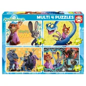 Progresivna slagalica Educa 4 u 1 - Zootropolis 2