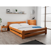Postelja Laura 140 x 200 cm jelša Posteljno dno: Z letvenim dnom, Vzmetnica: Vzmetnica Deluxe 10 cm